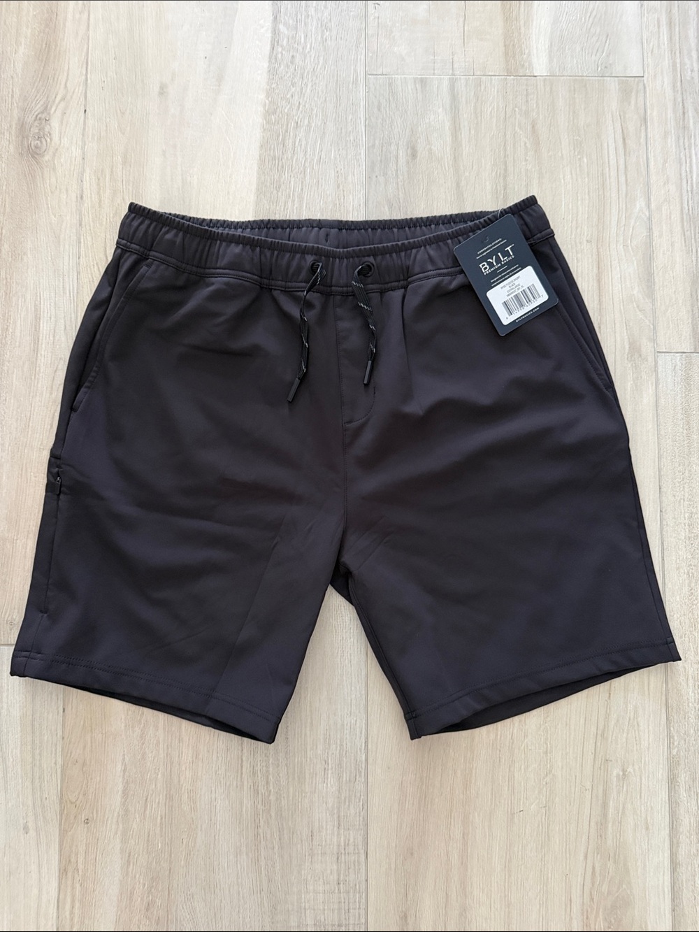 BYLT Basics Men's Black Athletic Shorts with Drawcord